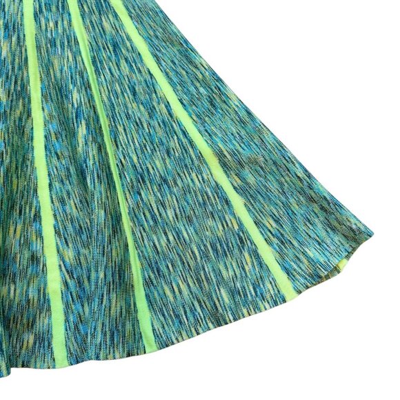 Bebe Space Dye Fit & Flare Dress Sleeveless Bold Stretch V-Neck Size Small NWT - Picture 3 of 11